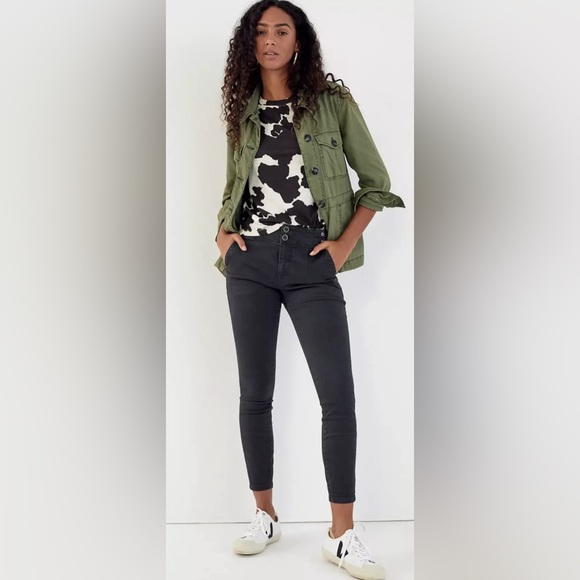 Anthropologie Pilcro Darted High Rise Skinny Jeans | Dark Grey Wash | 29 - Picture 5 of 6